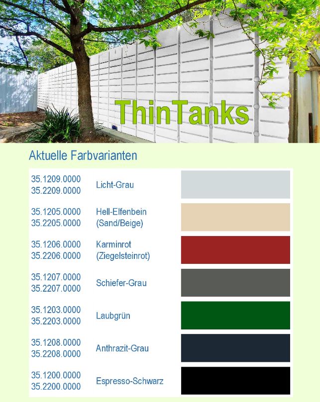 ThinTanks 1000L – Farbvarianten
